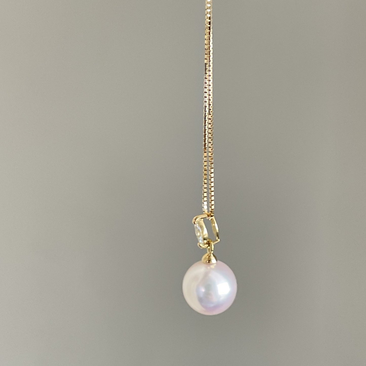 アコヤパールネックレス/0.08ctダイヤ