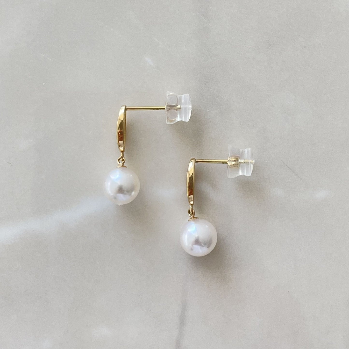 アコヤパールピアス/アンカーデザイン