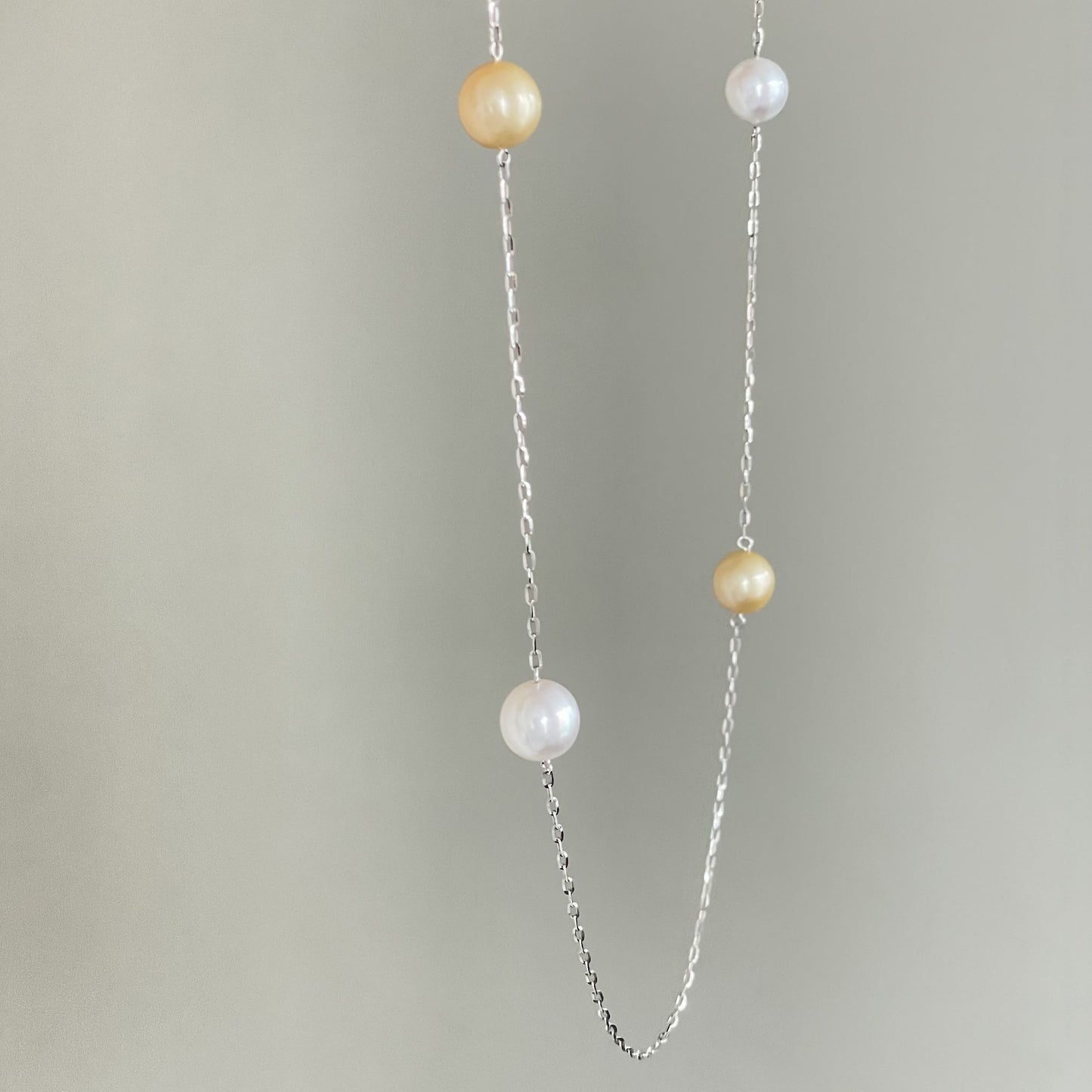 白蝶パール&南洋パールステーションネックレス