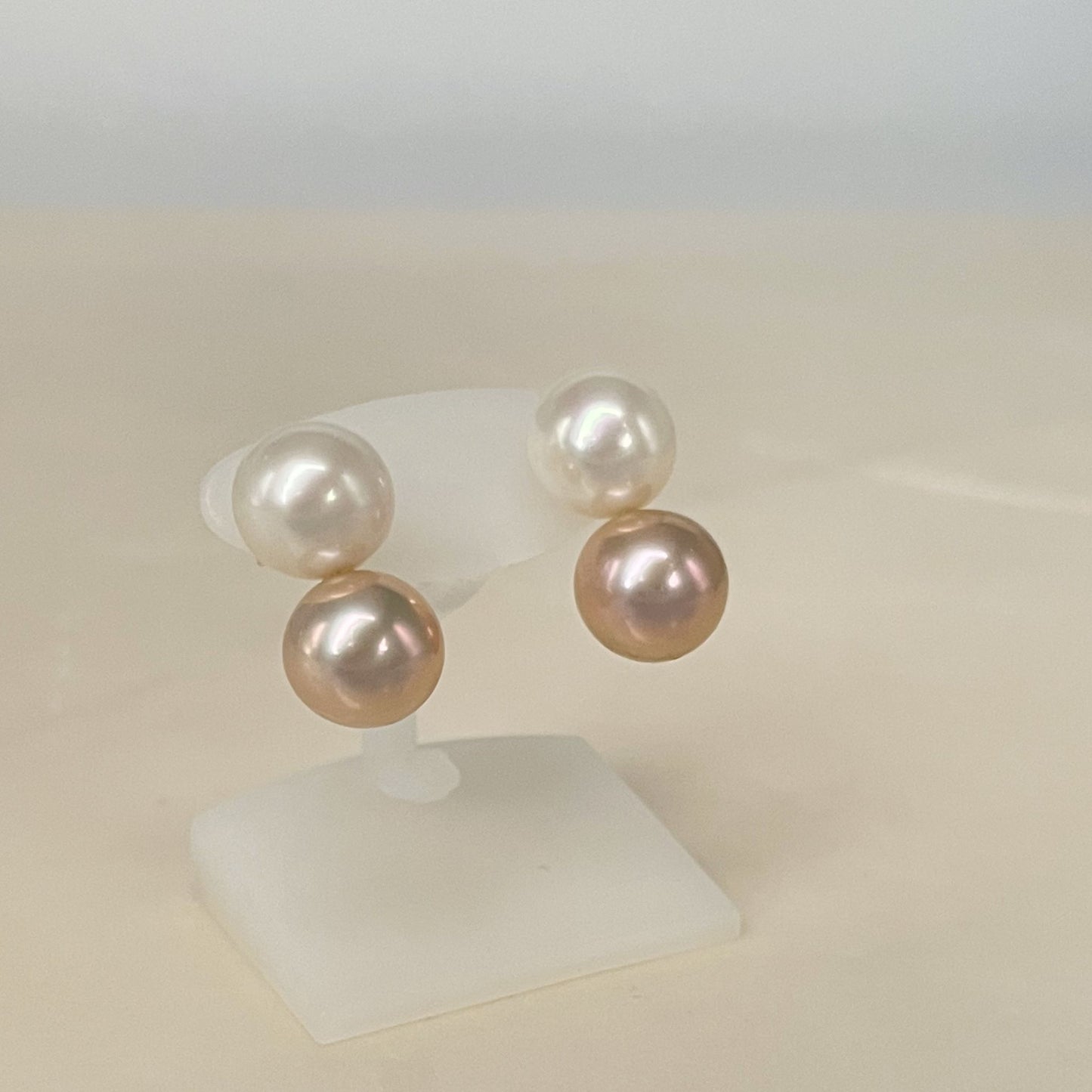 淡水パールピアス2pcs