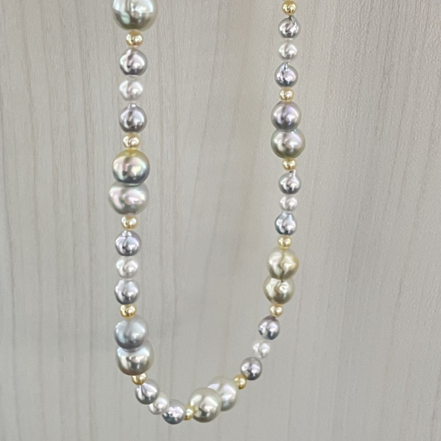 アコヤマルチネックレス/ツインパール&ベビーパール