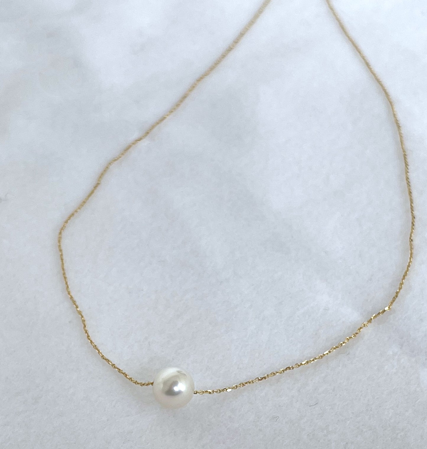 アコヤスルーネックレス 1pc/K18YG