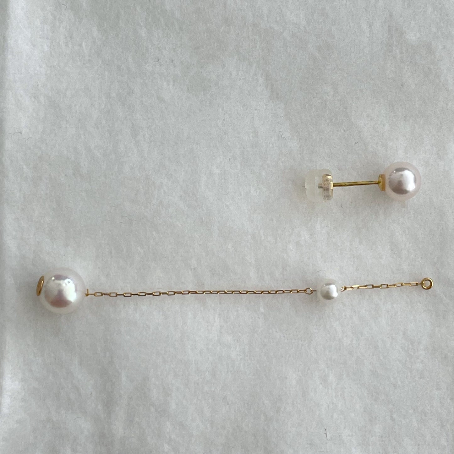 アコヤパールピアス3pcs/3way