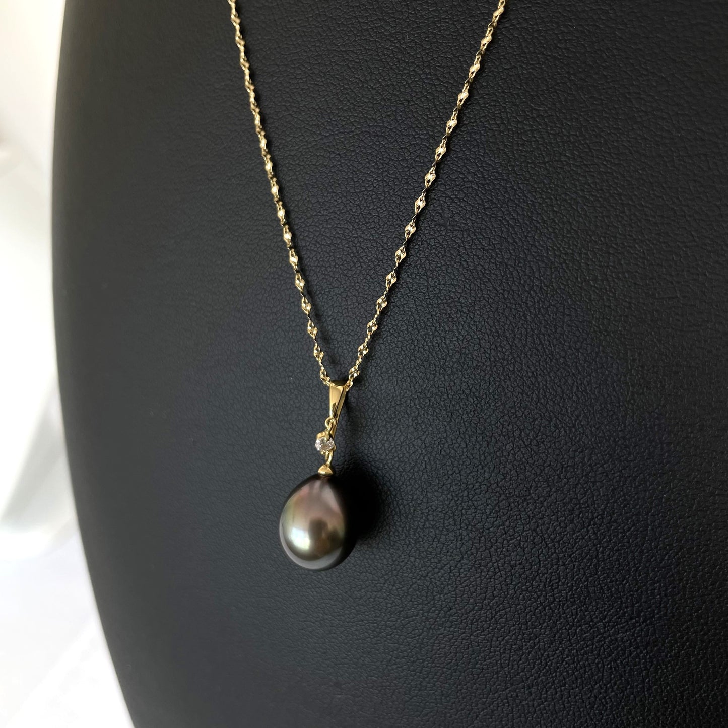 黒蝶パール ペンダント/ドロップ珠