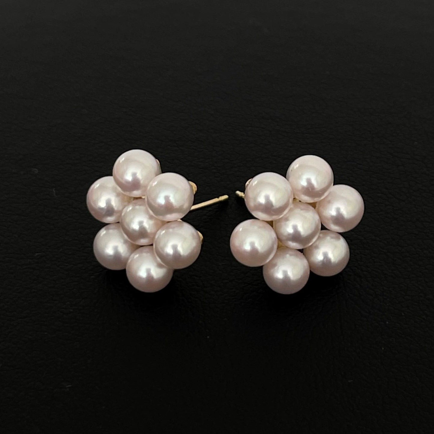 アコヤパール花型ピアス7pcs