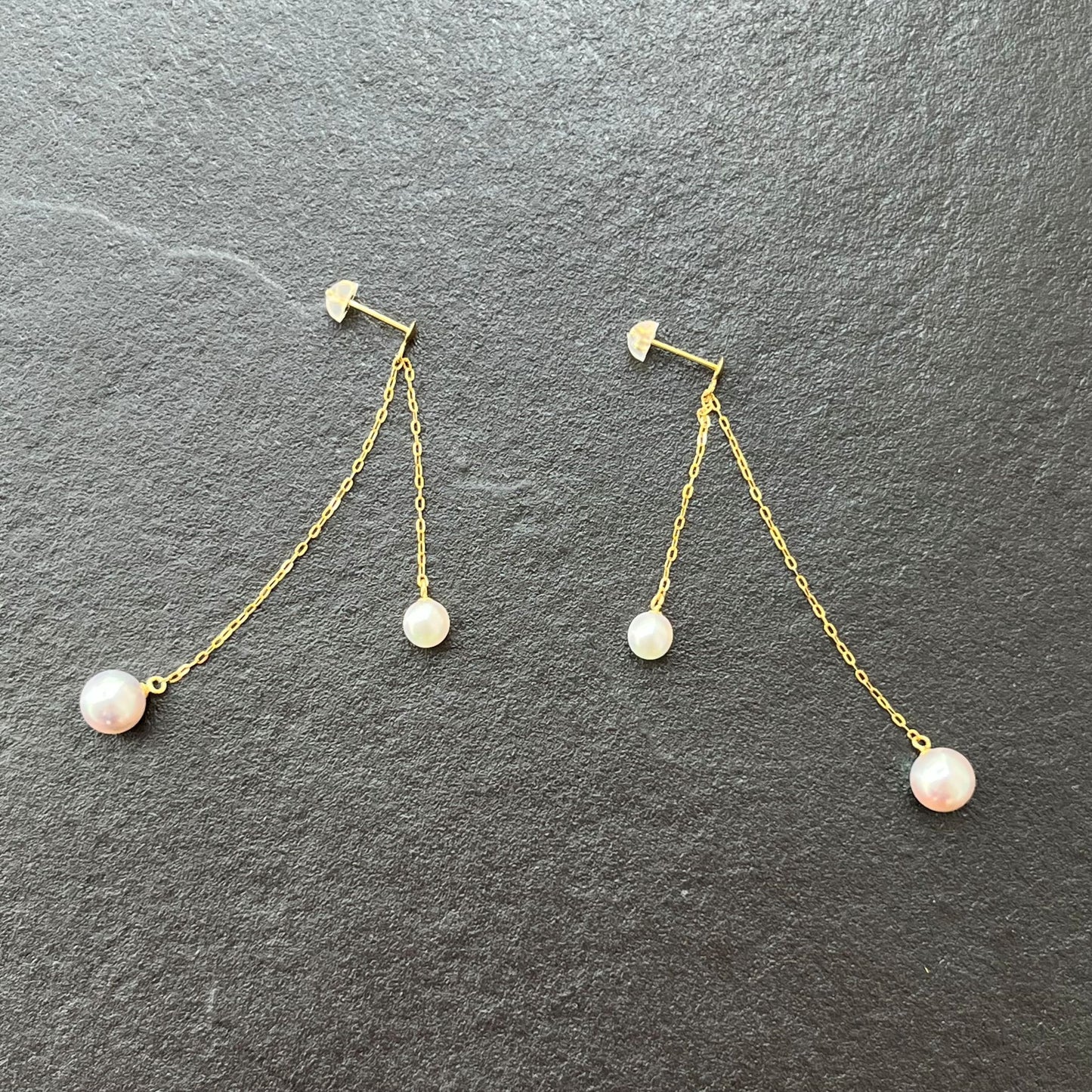 アコヤパールピアス/ナチュラルマルチカラー