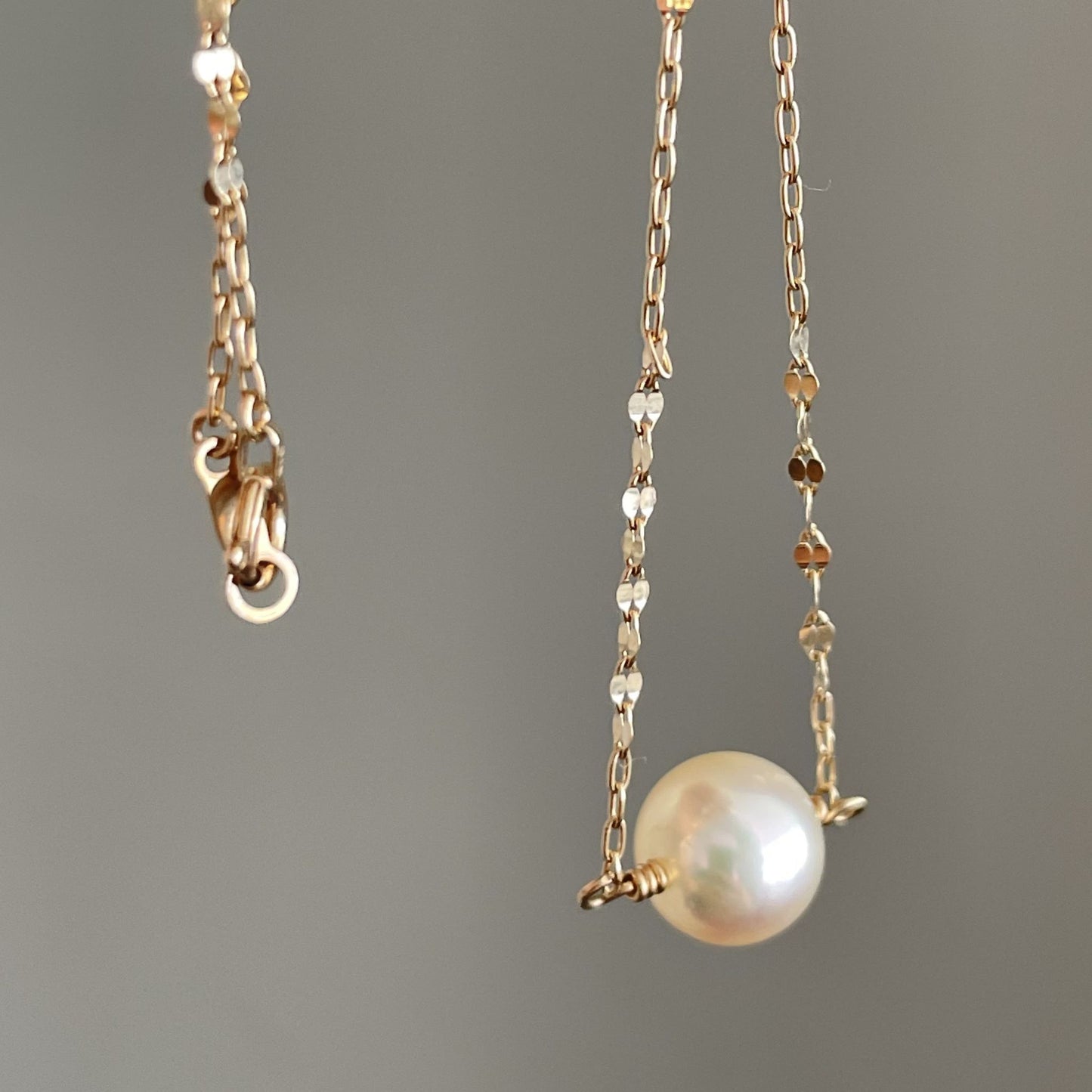 【クリスマスフェア】アコヤパールペンダント&ピアス/ナチュラルゴールド