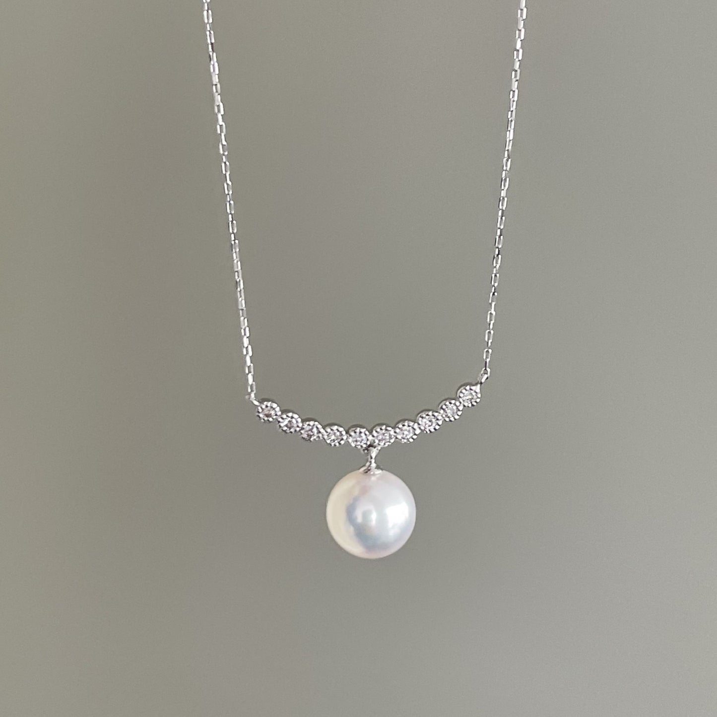 アコヤパールペンダント/チェーン一体型/Pt900