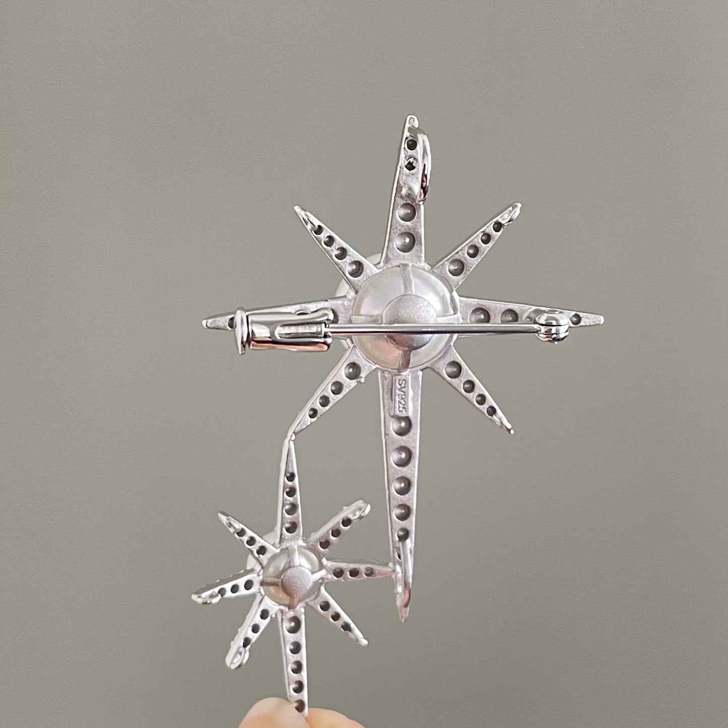 白蝶&アコヤブローチ/2pcs/SV