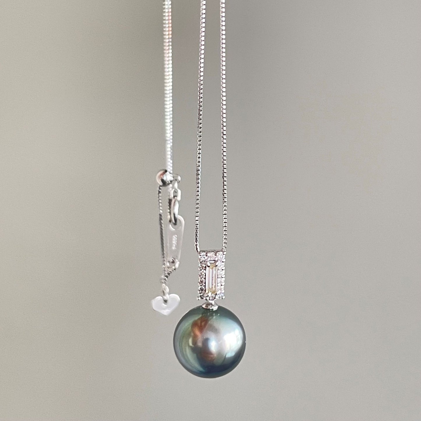 黒蝶パールペンダント/ダイヤ/Pt900