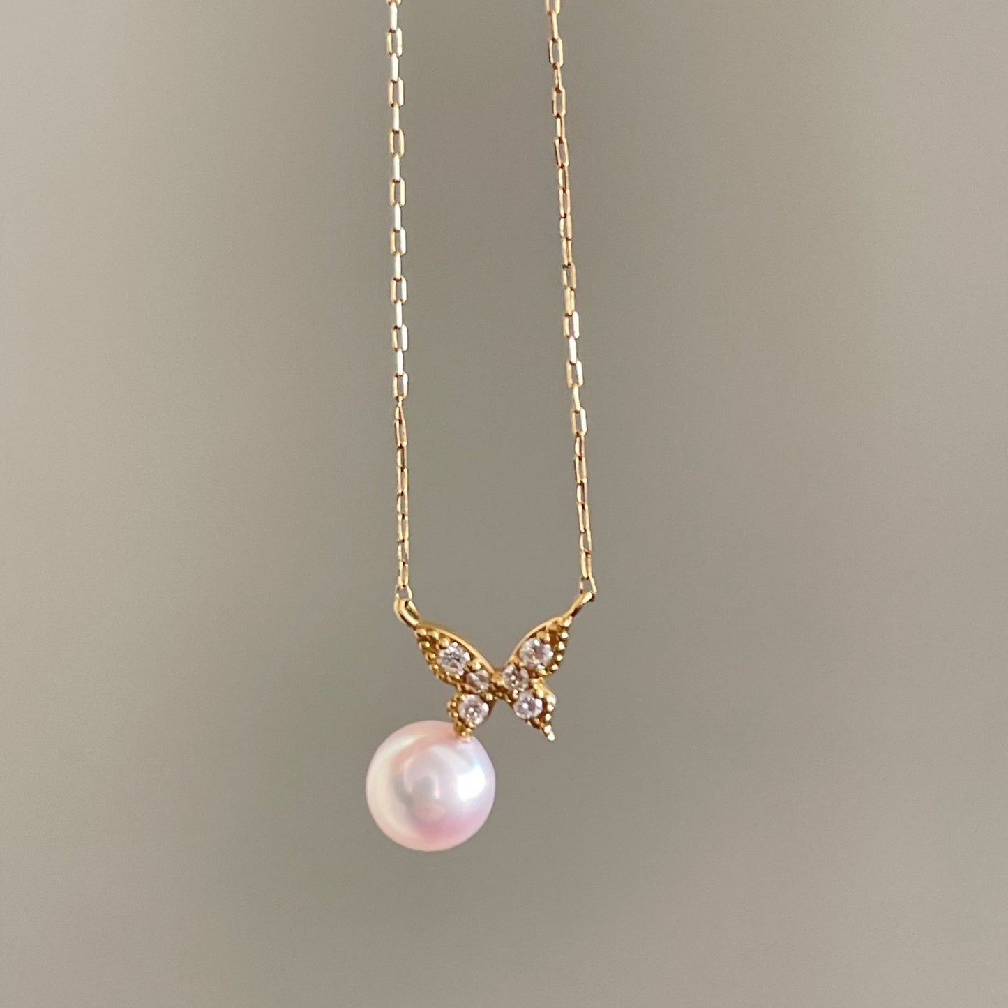 アコヤパールネックレス/蝶