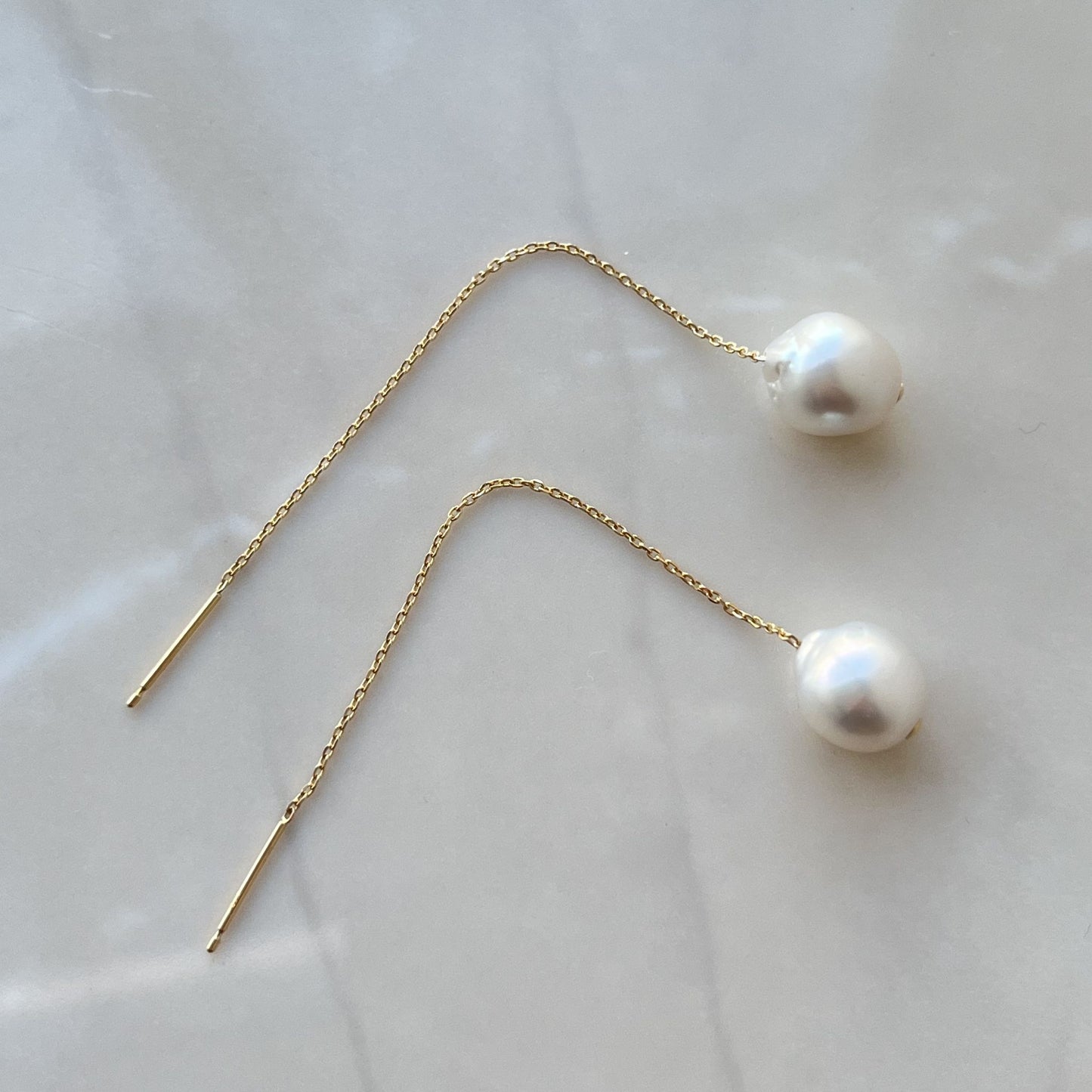 白蝶パールピアス/アメリカン