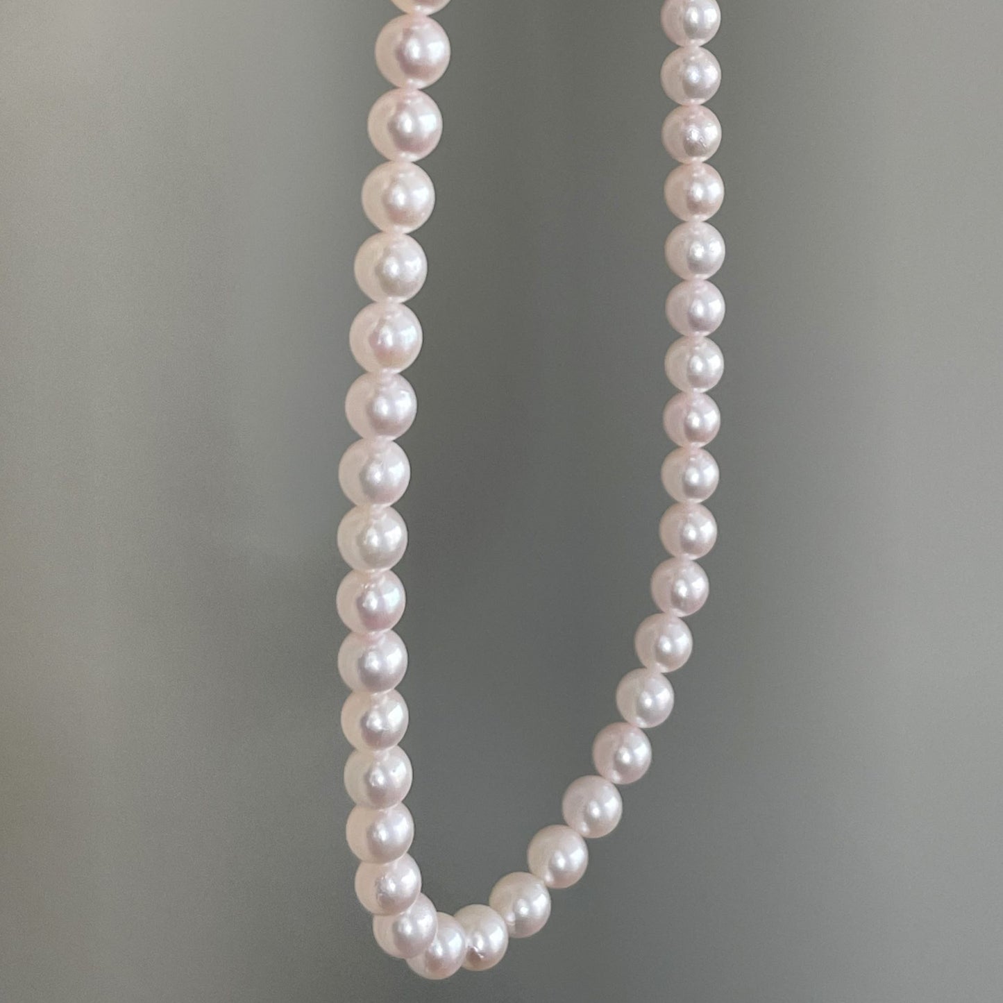 卒入園卒入学シーズンおすすめ アコヤパールネックレス&ピアス/W6.5mm ①
