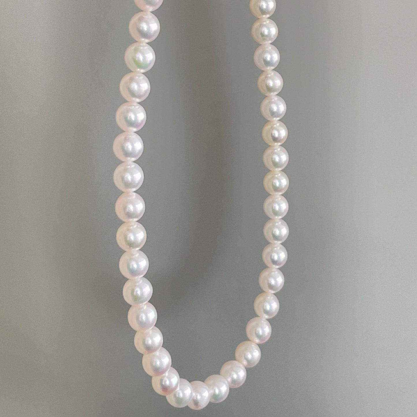 卒入園卒入学シーズンおすすめ アコヤパールネックレス&ピアス/W6.5mm ②