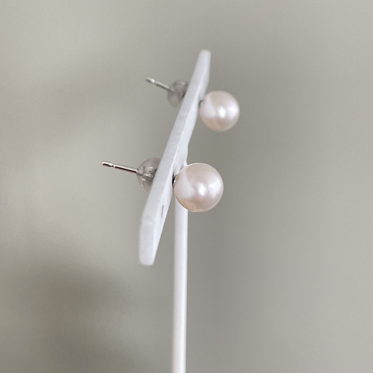 卒入園卒入学シーズンおすすめ アコヤパールネックレス&ピアス/W6.5mm ①
