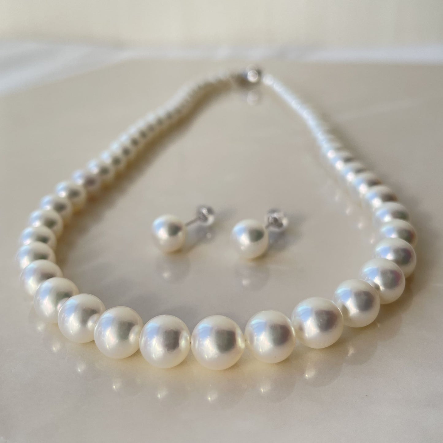 卒入園卒入学シーズンおすすめ アコヤパールネックレス&ピアス/NW7.0mm