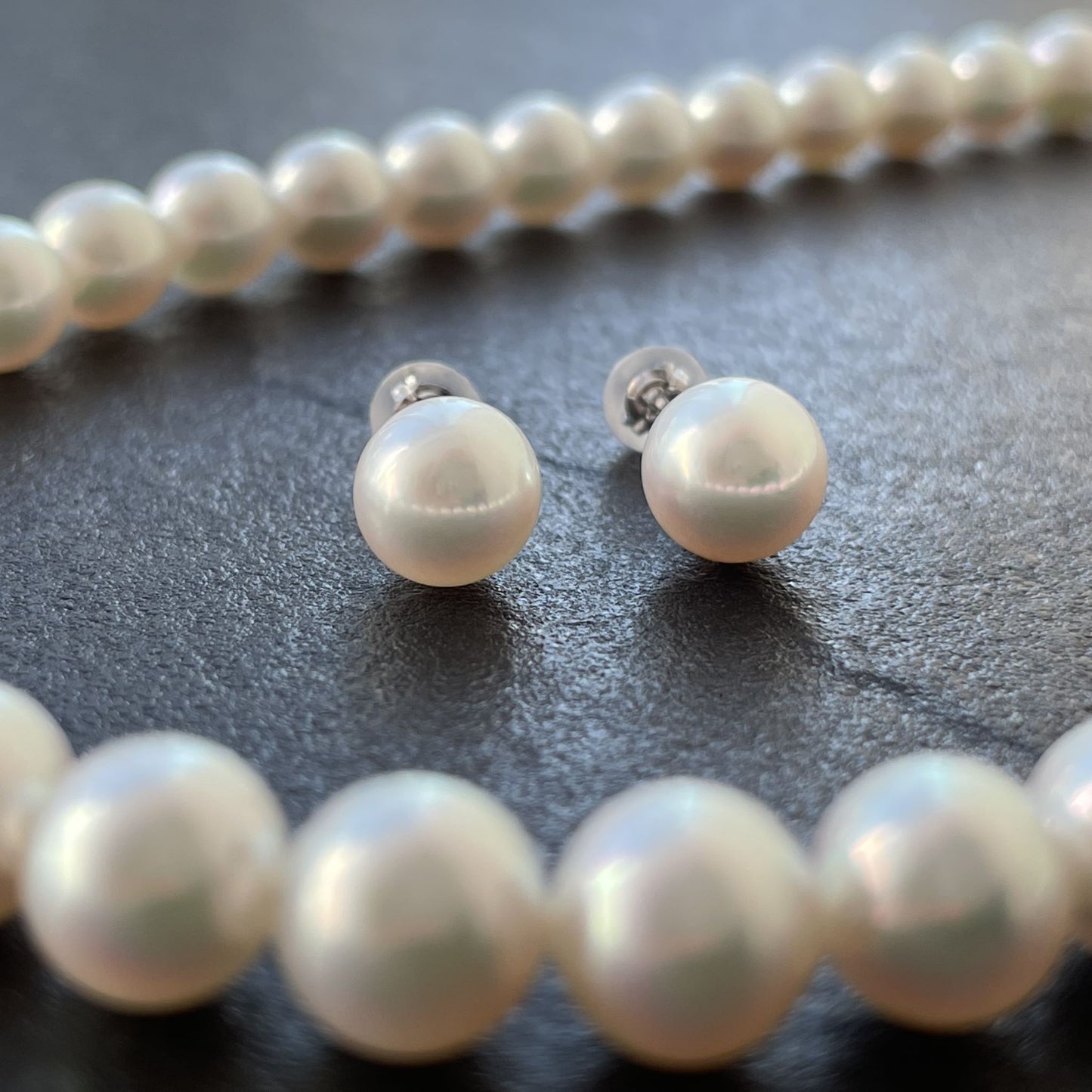 卒入園卒入学シーズンおすすめ アコヤパールネックレス&ピアス/NW7.0mm
