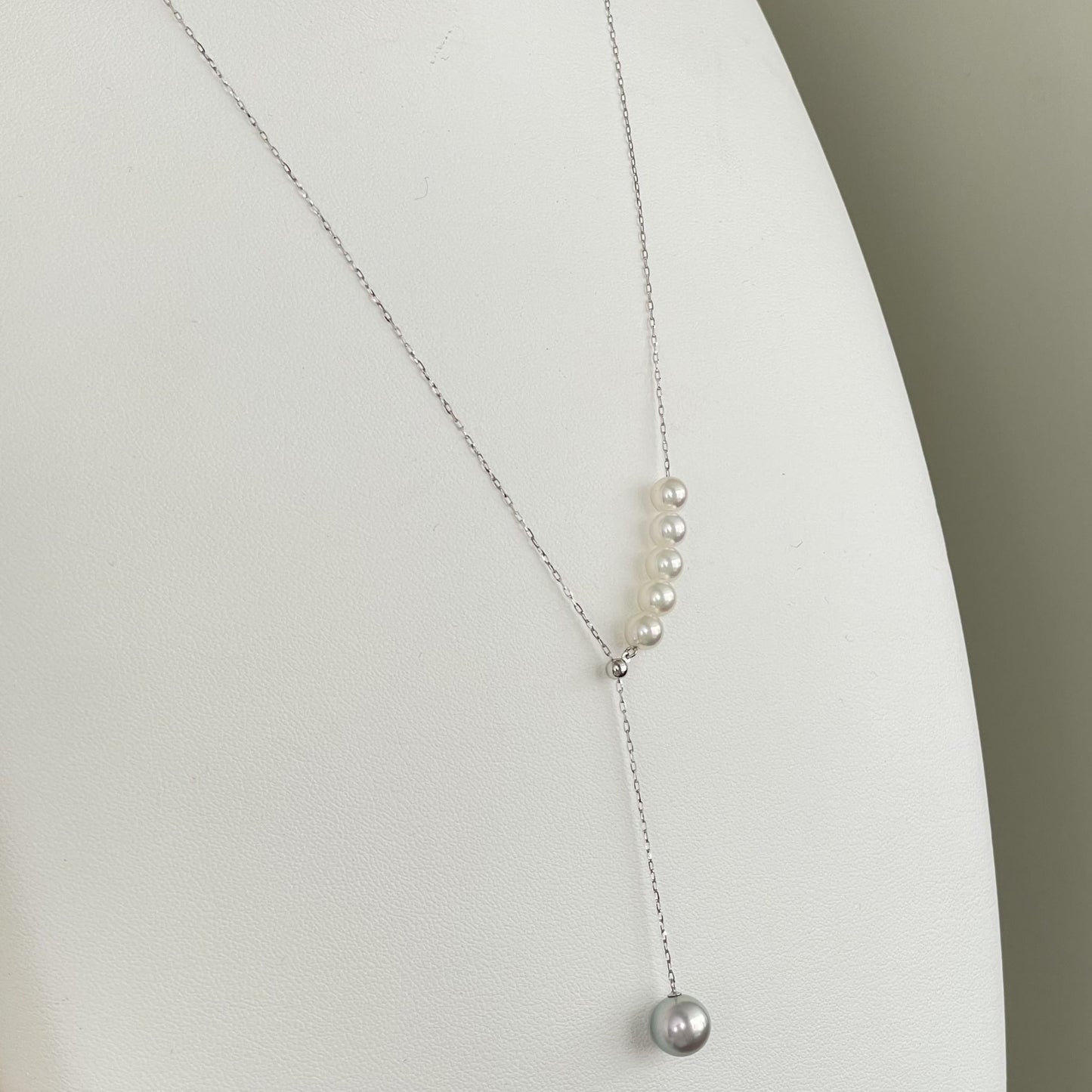 アコヤパールペンダント/Y字/アシンメトリーデザイン