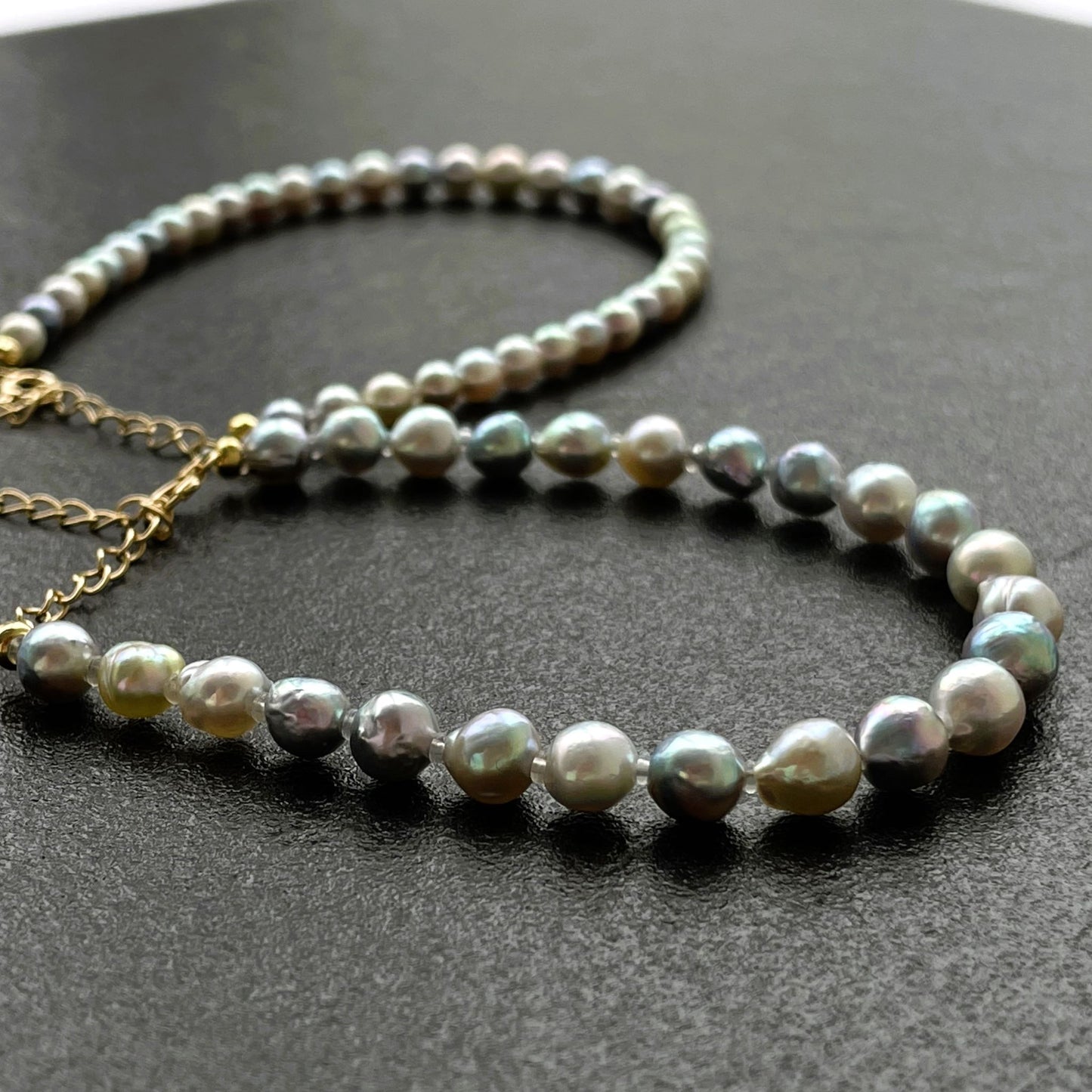 アコヤブレスレットNB5.0㎜BQマルチカラー