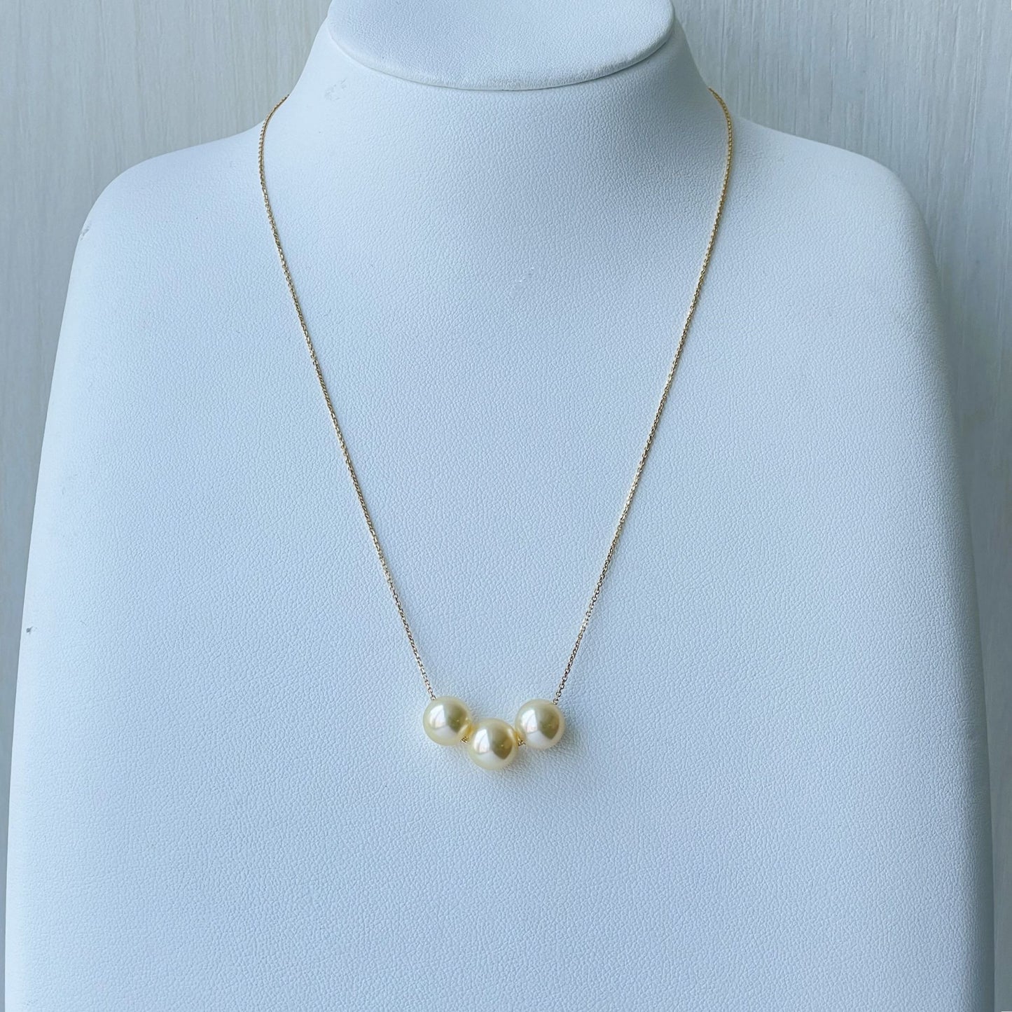 【再入荷】アコヤパールアコヤパールネックレス/ナチュラルゴールド/3pcs