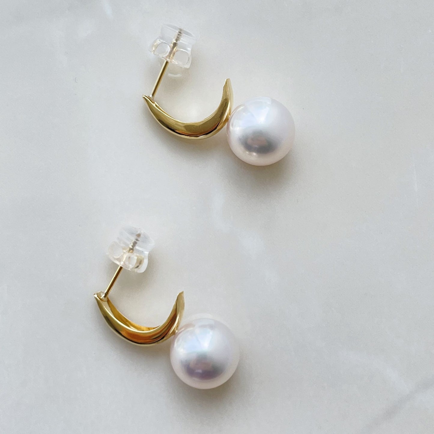 アコヤピアス/K18YG/フープ風