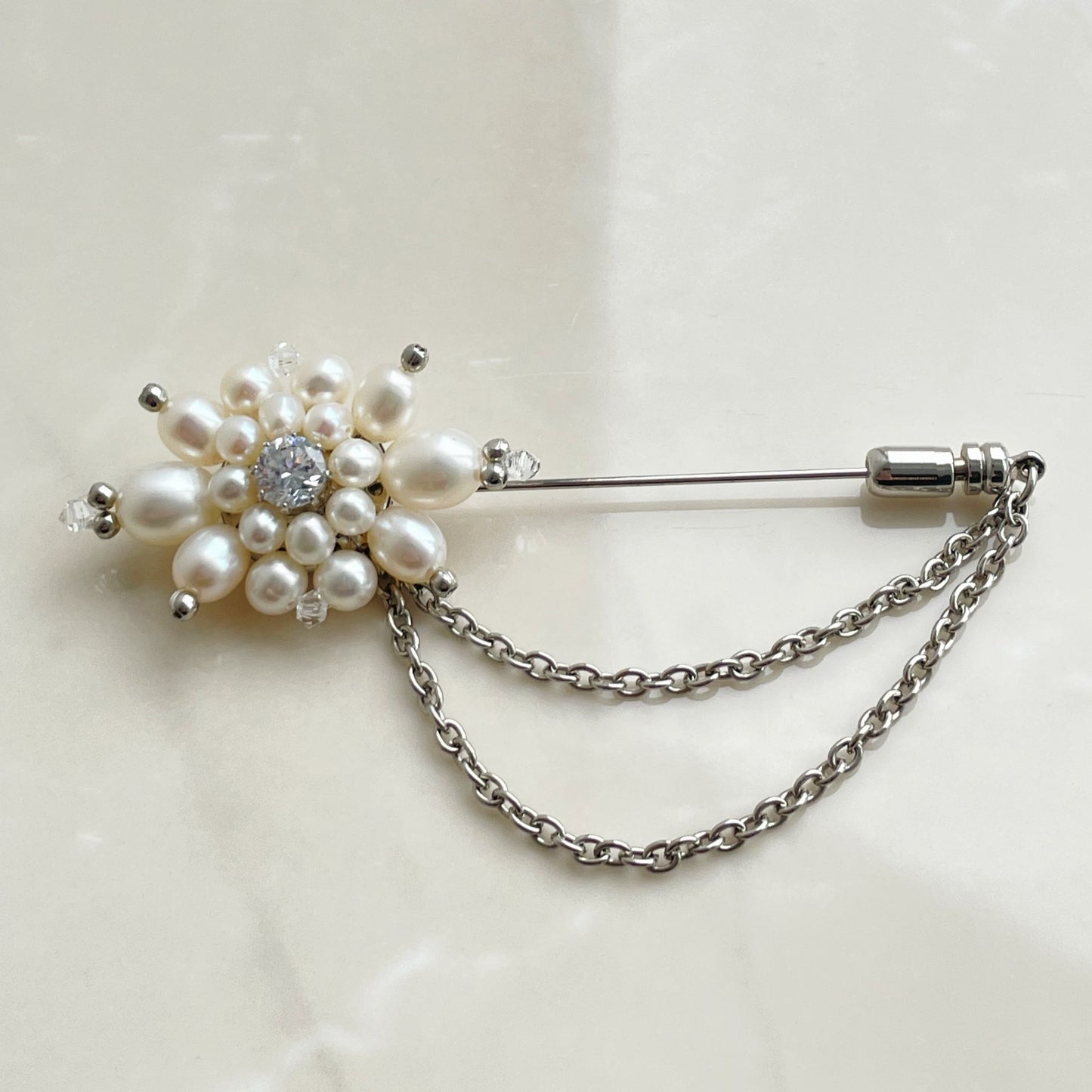 淡水パールペンダント/ピンブローチ型