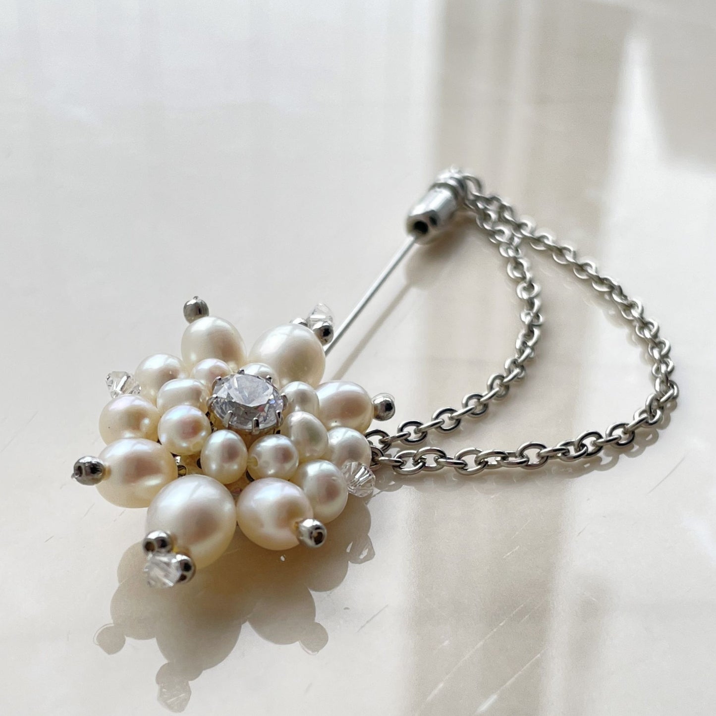 淡水パールペンダント/ピンブローチ型