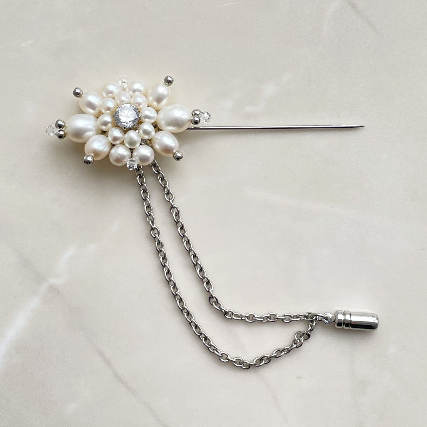 淡水パールペンダント/ピンブローチ型