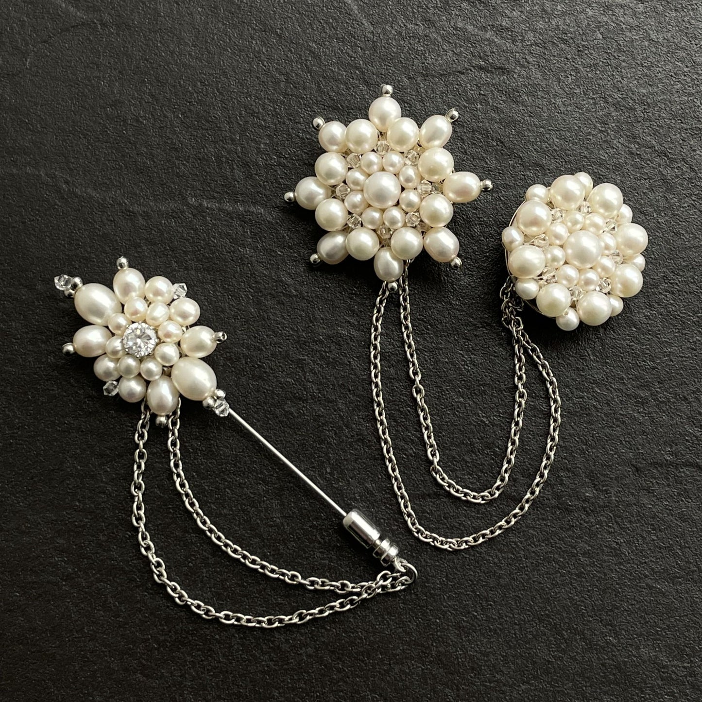 淡水パールペンダント/ピンブローチ型