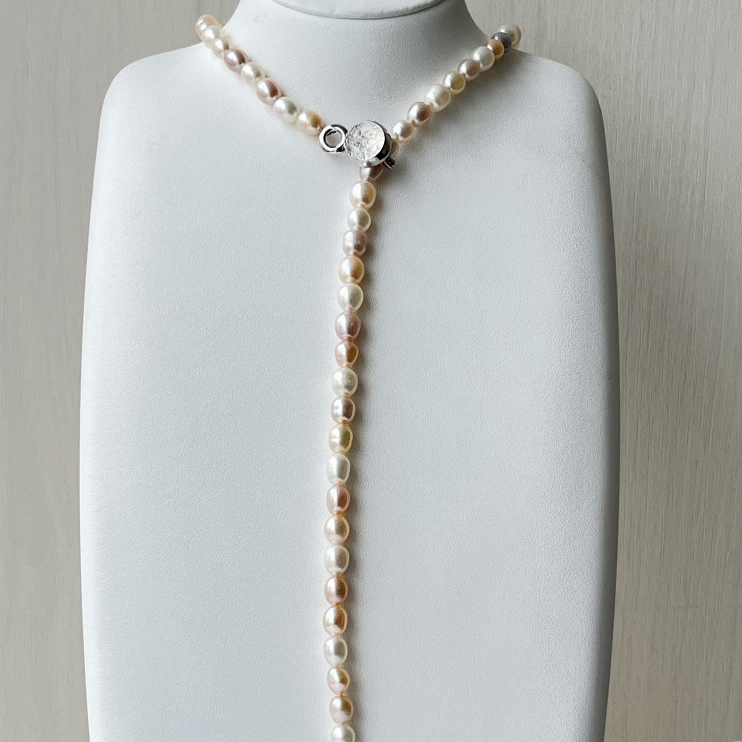 淡水パールネックレス＆イヤリングorピアス/ラリエットタイプ