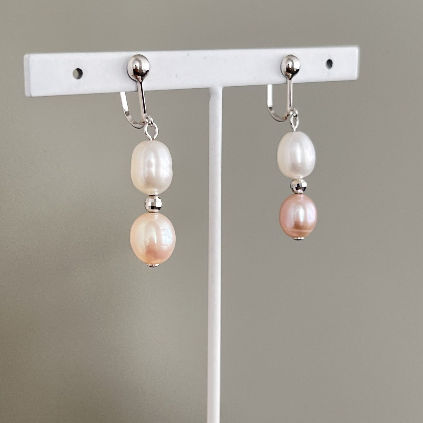 淡水パールネックレス＆イヤリングorピアス/ラリエットタイプ