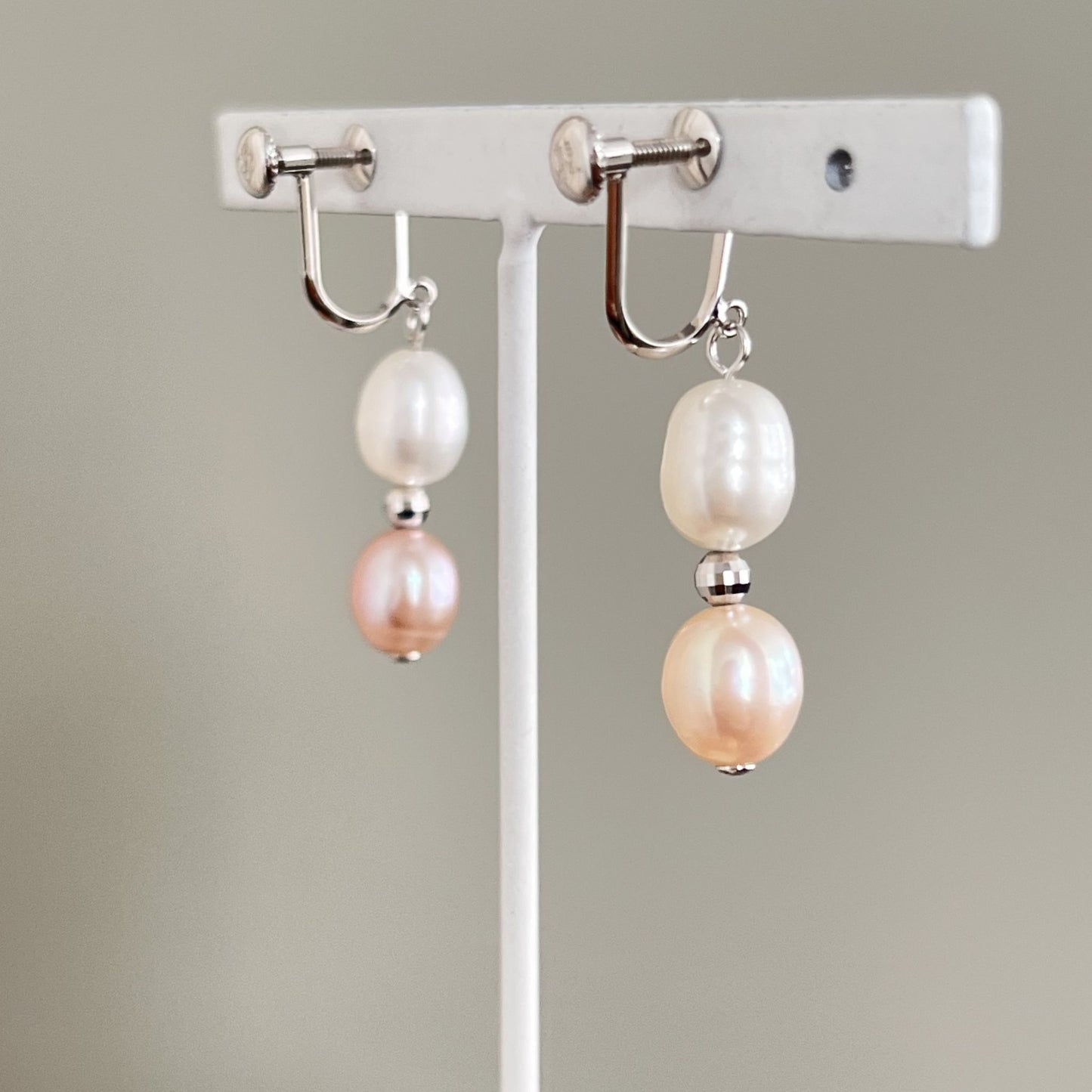 淡水パールネックレス＆イヤリングorピアス/ラリエットタイプ