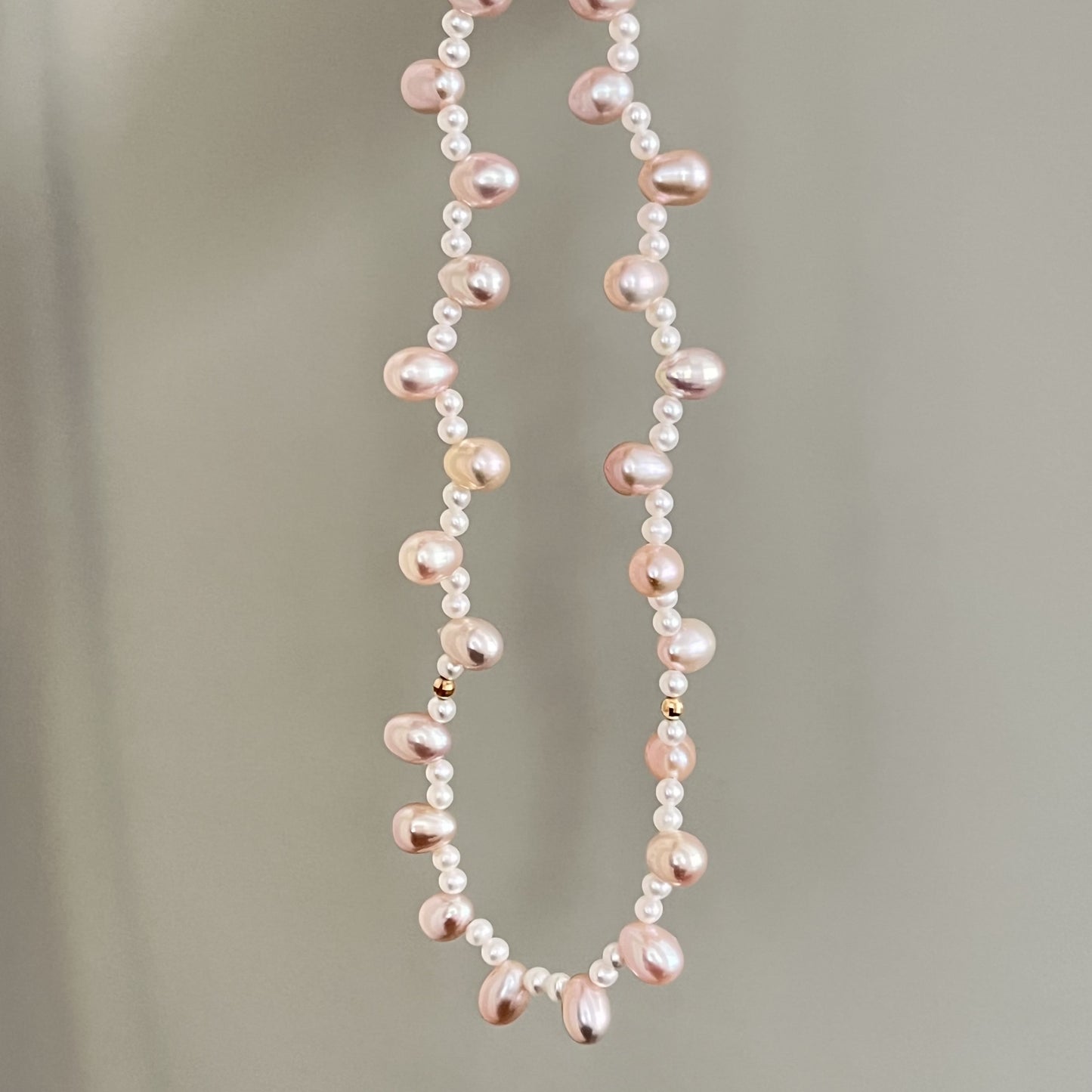 淡水パールデザインネックレス/K18YG