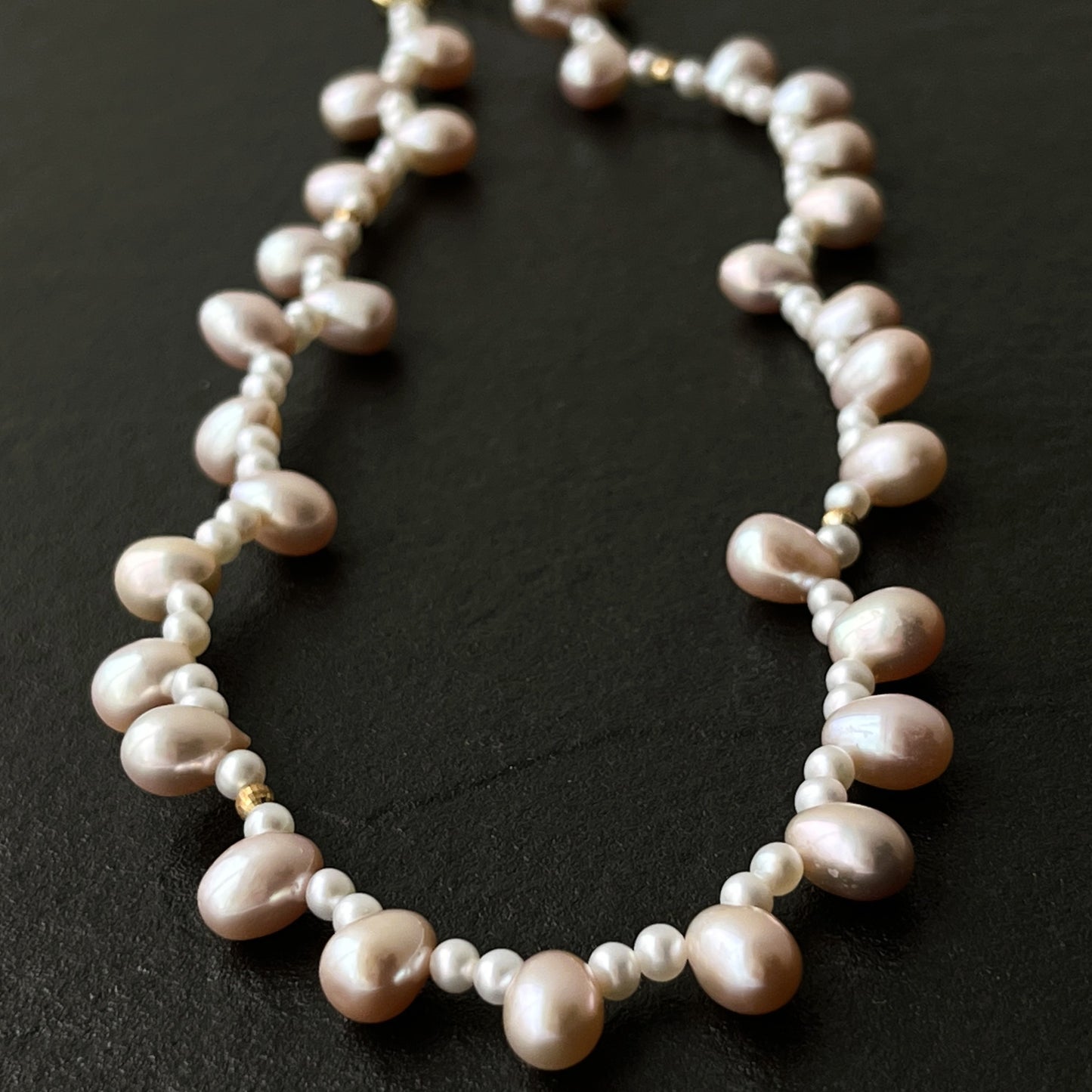 淡水パールデザインネックレス/K18YG