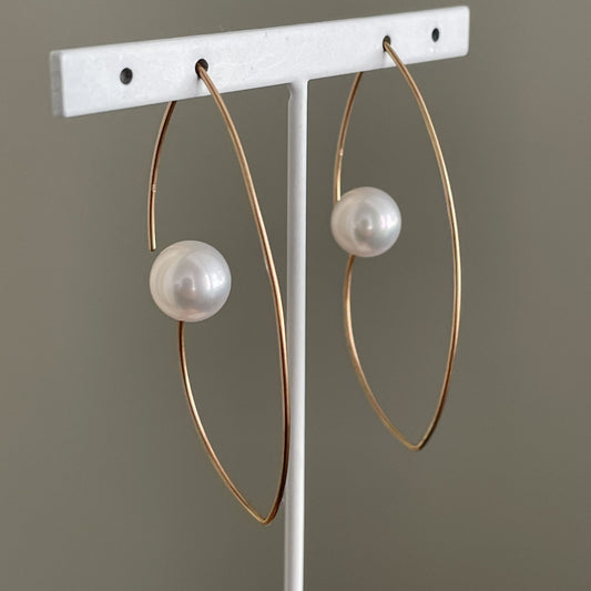 アコヤパールピアス/変形フック