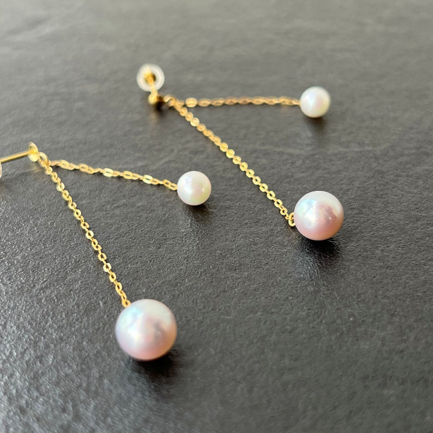 アコヤパールピアス/ナチュラルマルチカラー