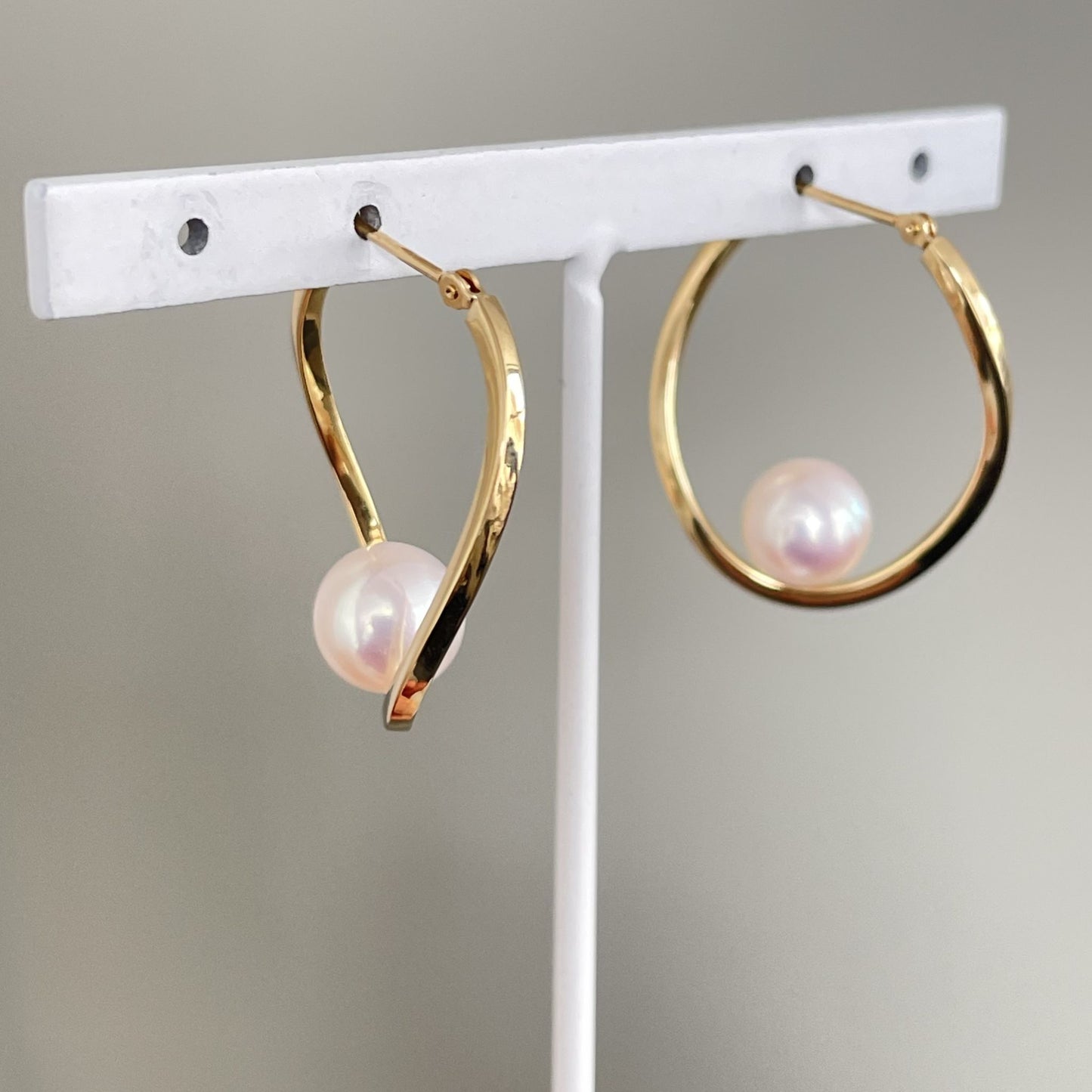 [再入荷]アコヤパールピアス/フープタイプ