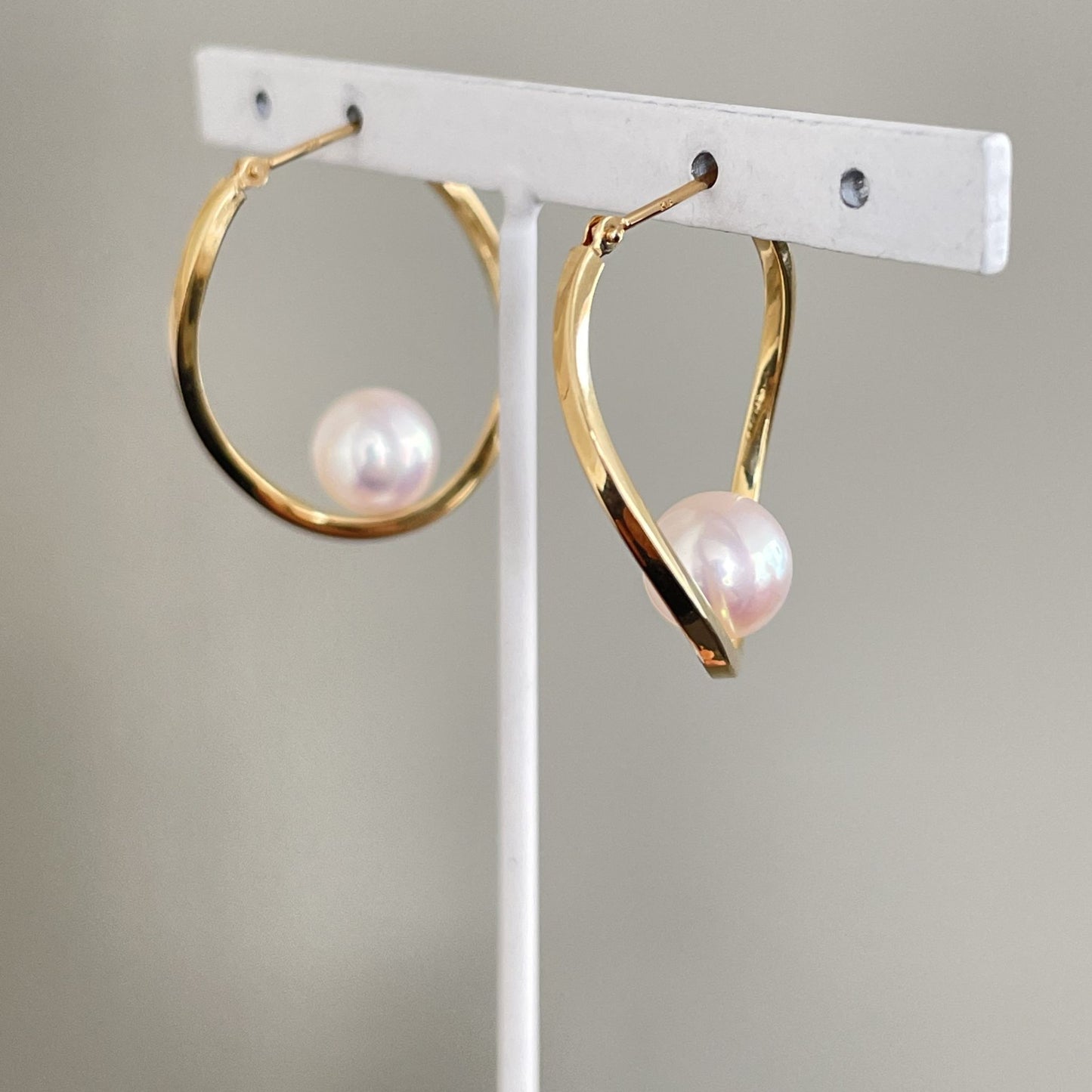 [再入荷]アコヤパールピアス/フープタイプ