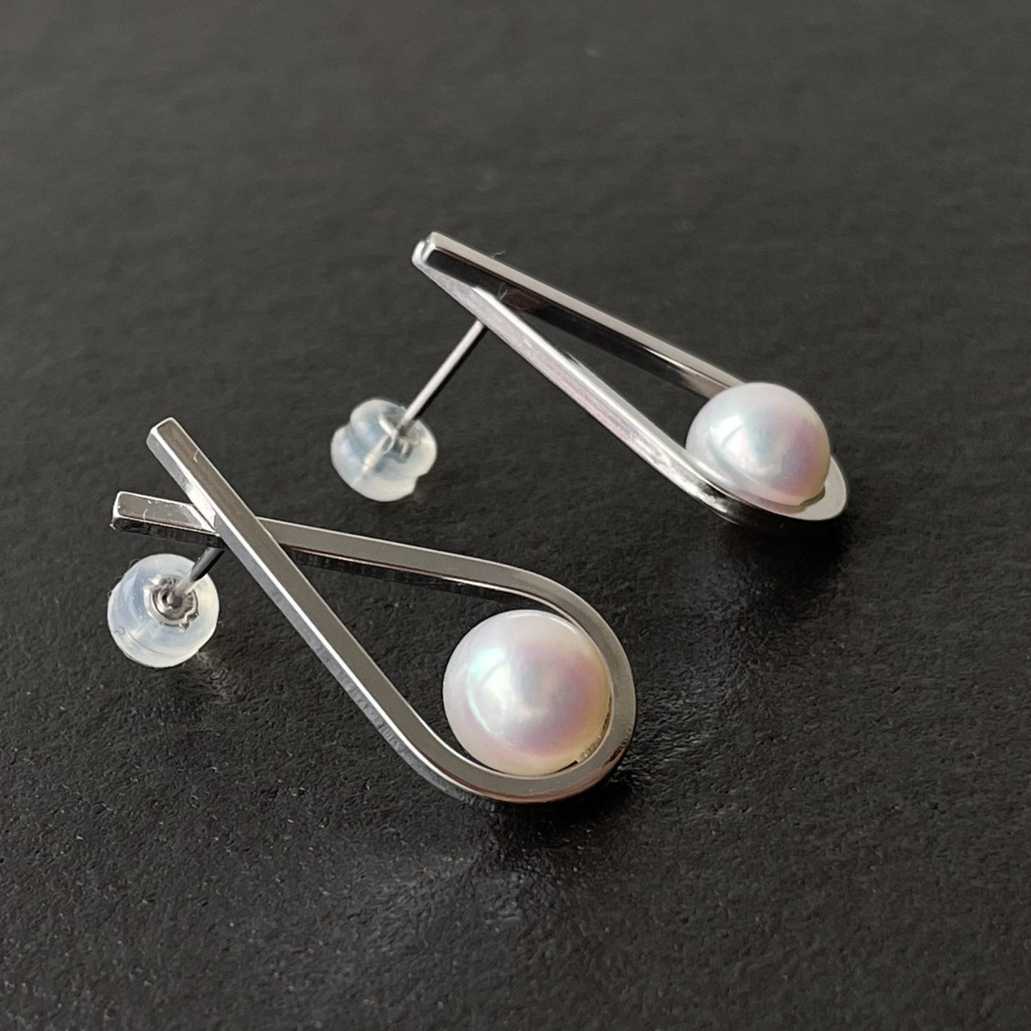 アコヤパールパイプピアス /K18WG