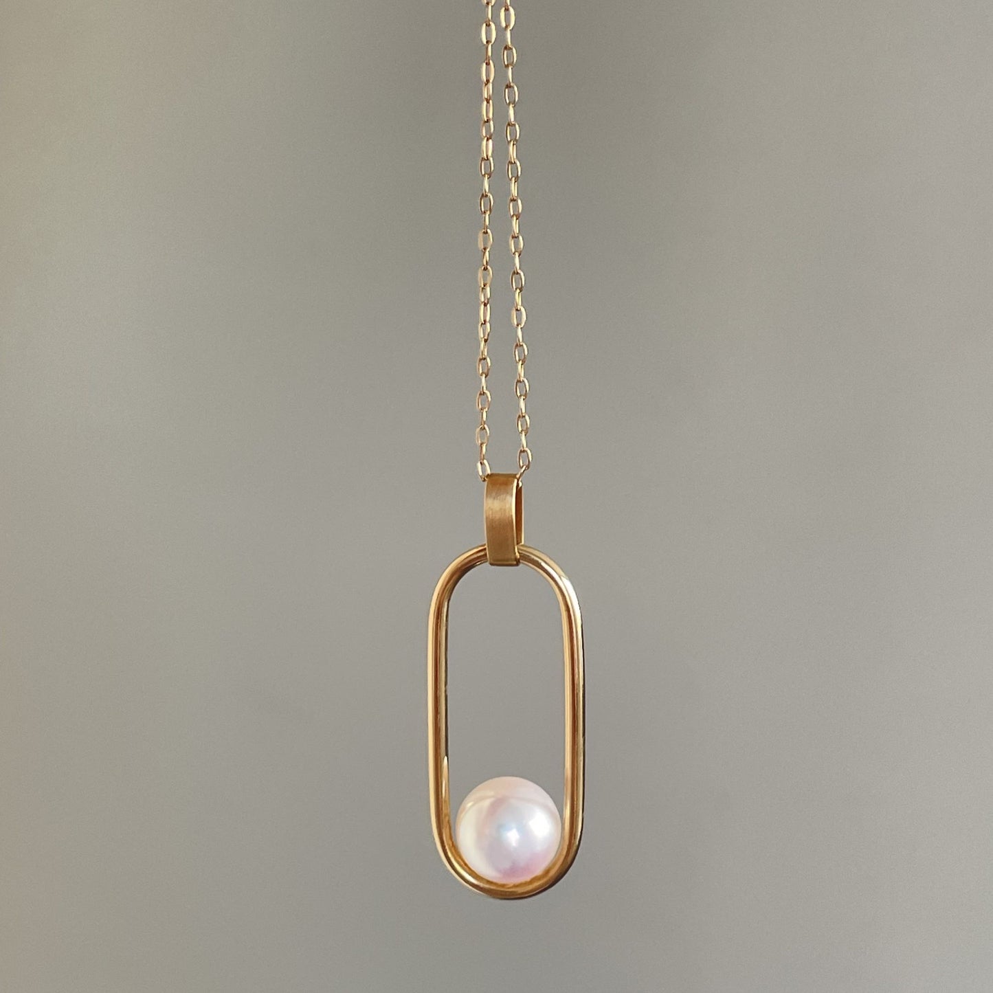 アコヤパールペンダント/オーバル枠