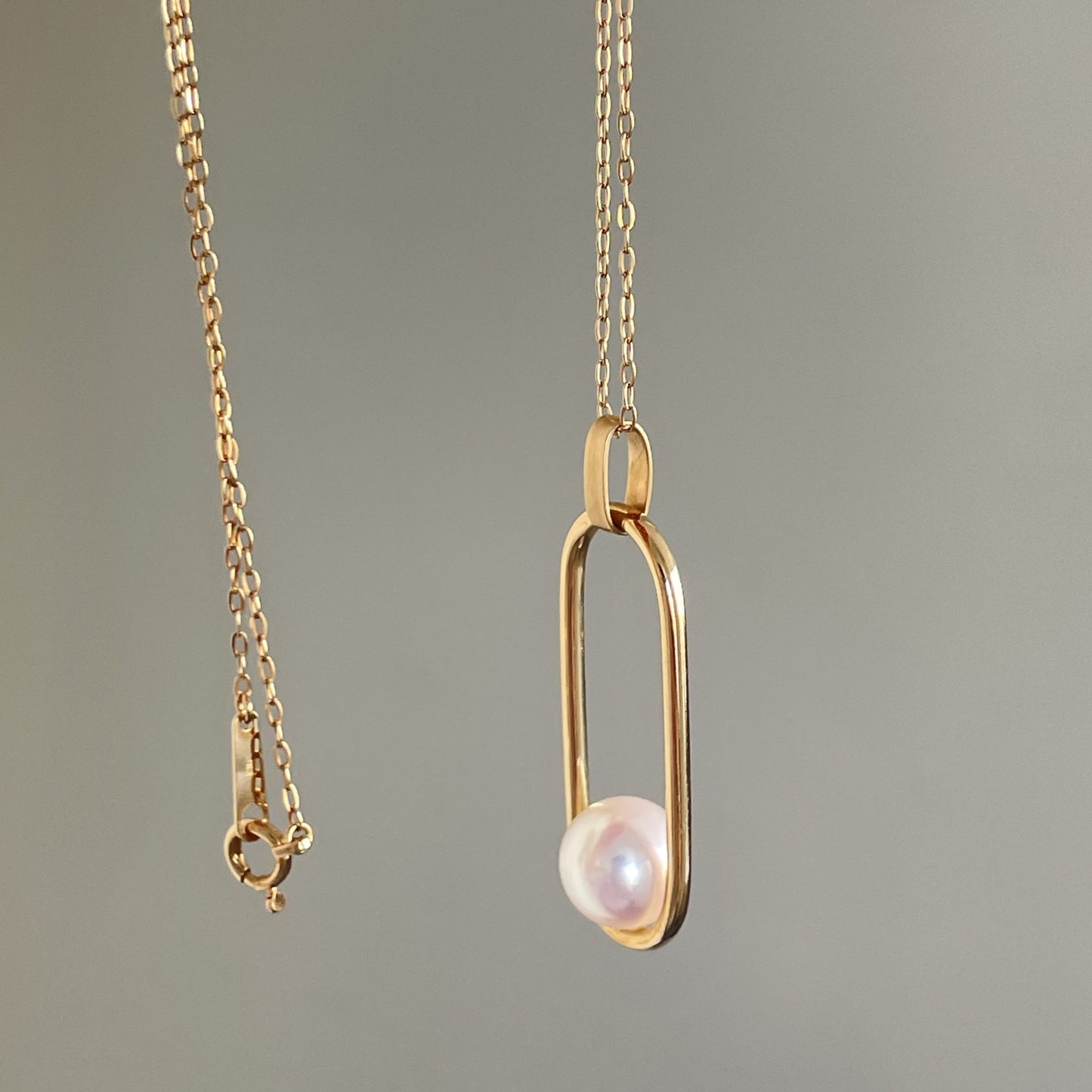 アコヤパールペンダント/オーバル枠