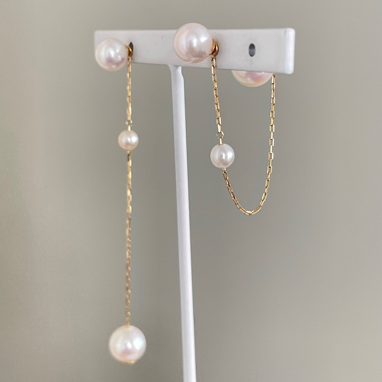 アコヤパールピアス3pcs/3way