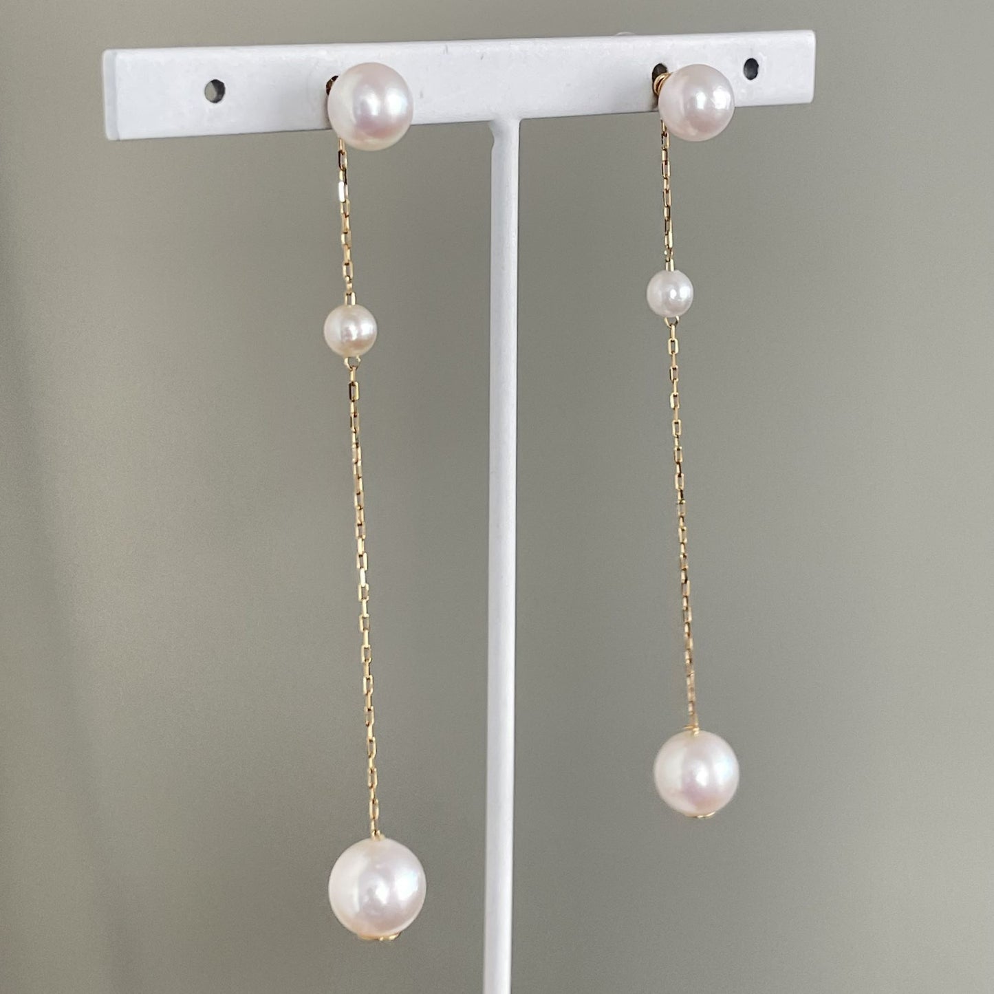 アコヤパールピアス3pcs/3way