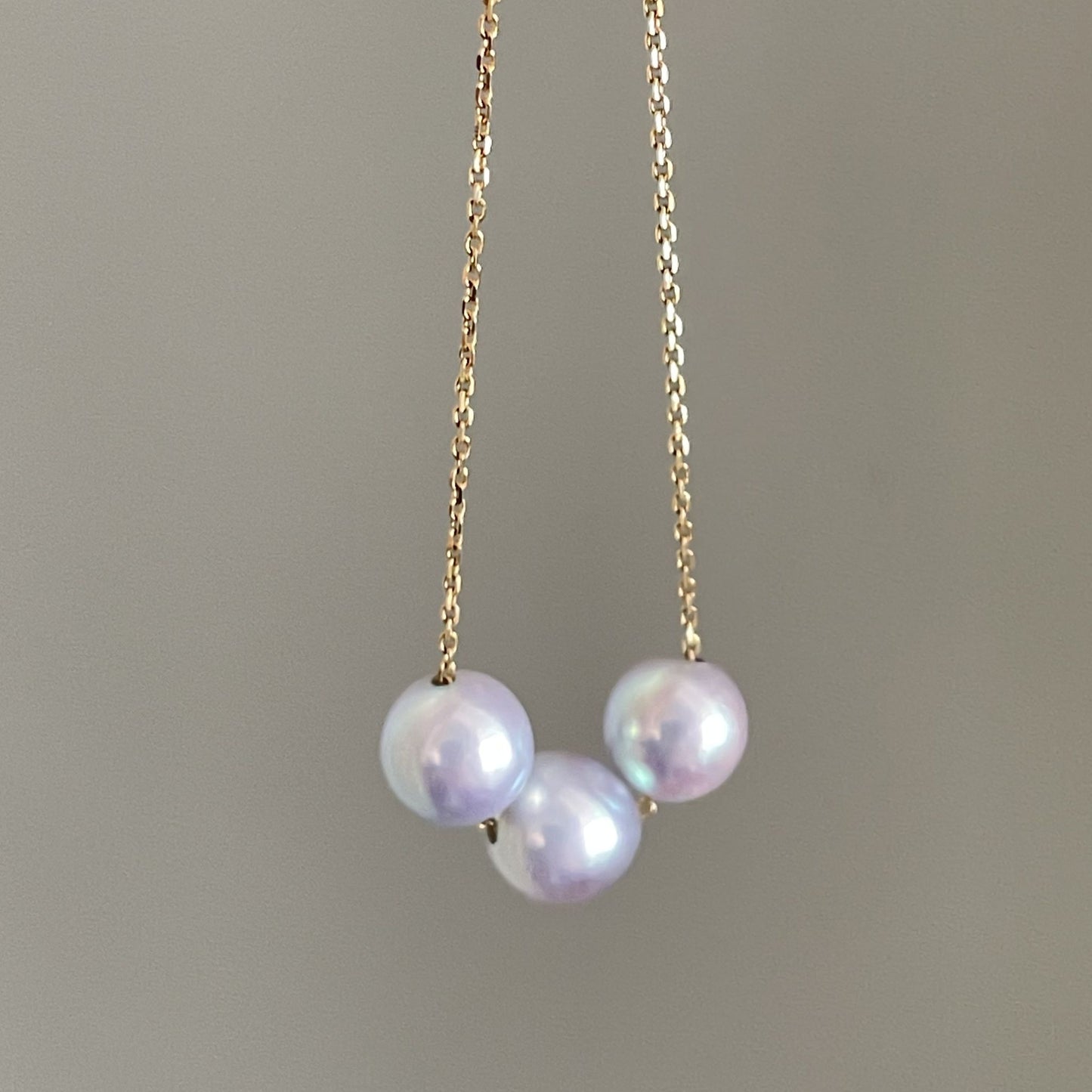 アコヤパールネックレス/Natural Blue/3pcs