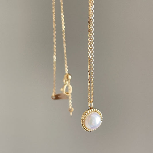 アコヤパールペンダント/アズキCH/K18YG