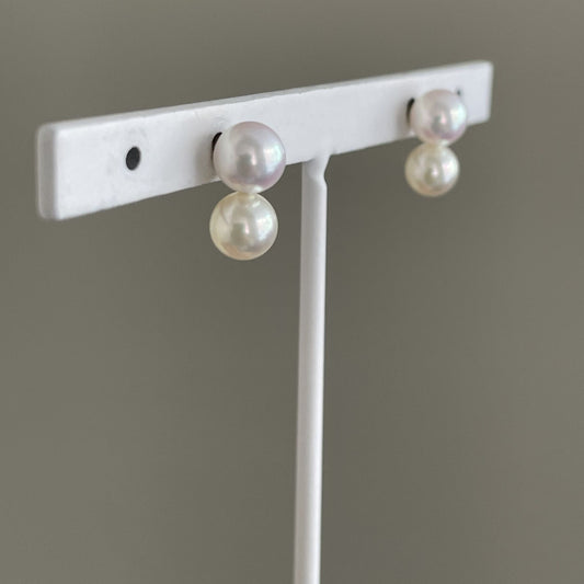 アコヤパールピアス/2pcs/K18YG