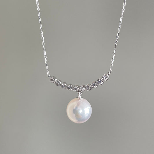 アコヤパールペンダント/チェーン一体型/Pt900