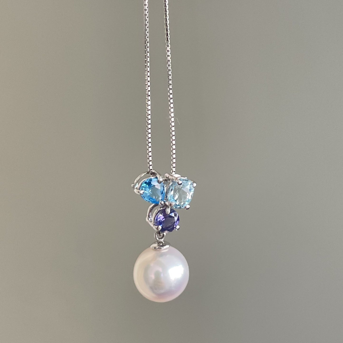 アコヤパールペンダント/ブルートパーズ