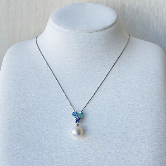 アコヤパールペンダント/ブルートパーズ