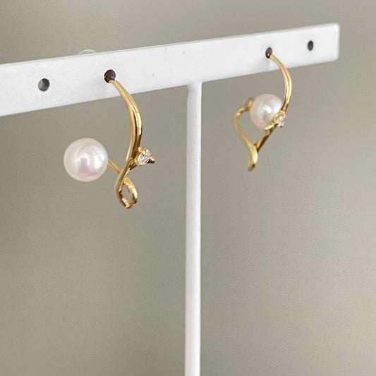 アコヤパールピアス/直結デザイン